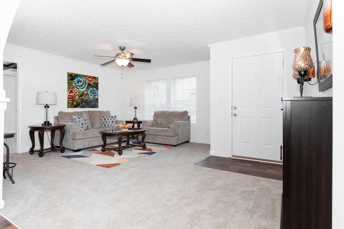 The 3321 CLASSIC Living Room. This Modular Home features 4 bedrooms and 2 baths.